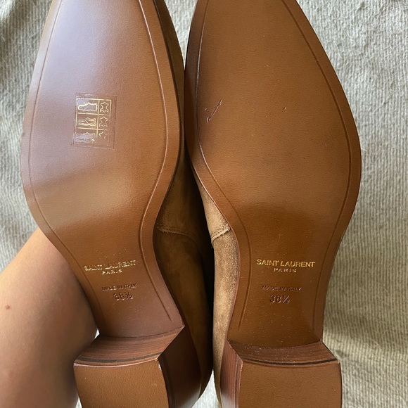 SAINT LAURENT Blake Jodhpur Suede Buckle Ankle Boots - Picture 8 of 9